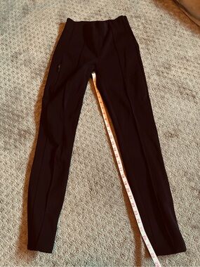 Athleta Glacier Snow Pants Ponte Sz 0 Side Zip Athletic Pant Spandex Activewear